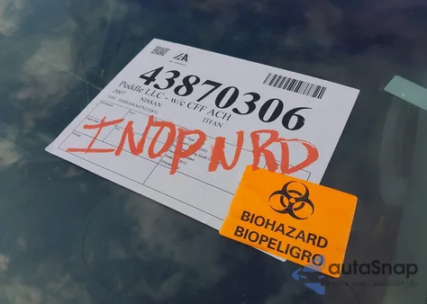 2007 Nissan Titan Se из США, поврежденный, VIN 1N6BA06A47N225831